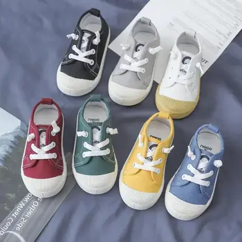 

children girls cancas shoes boys sneakers Spring/autumn kids baby candy color canvas shoes casual soft breathable sneakers