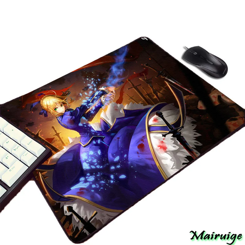 

Mairuige Cool Cute Hadsome Anime Fate/stay Night Saber Girls Pattern Mousepad Animation Cartoon Rubber Table Gaming Mouse Pad