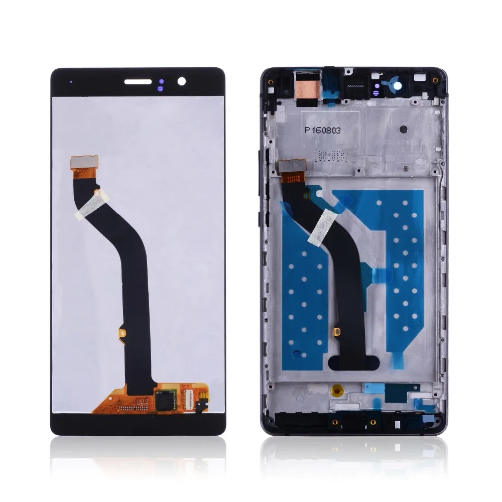 Цена Дисплей для HUAWEI P9 Lite VNS L31 L21 L19 L23 LCD в сборе с тачскрином на рамке Оригинал 5.2 черный белый золото