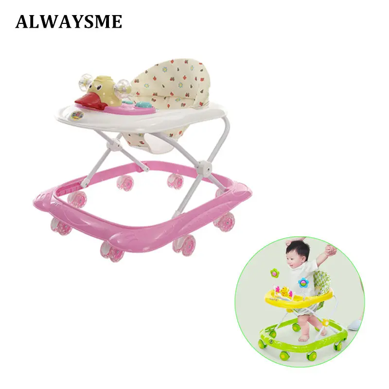 

ALWAYSME 6-18 Months Baby Walker Baby Balance First Steps Walker Kids Toddler Early Educational Trolley Learning To Stand Walker