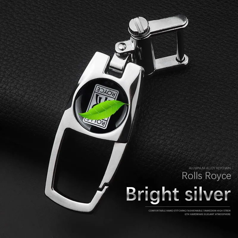 Car Logos Titanium Key Chain Keychain Ring Keyfob Metal Keyrings for Rolls-Royce