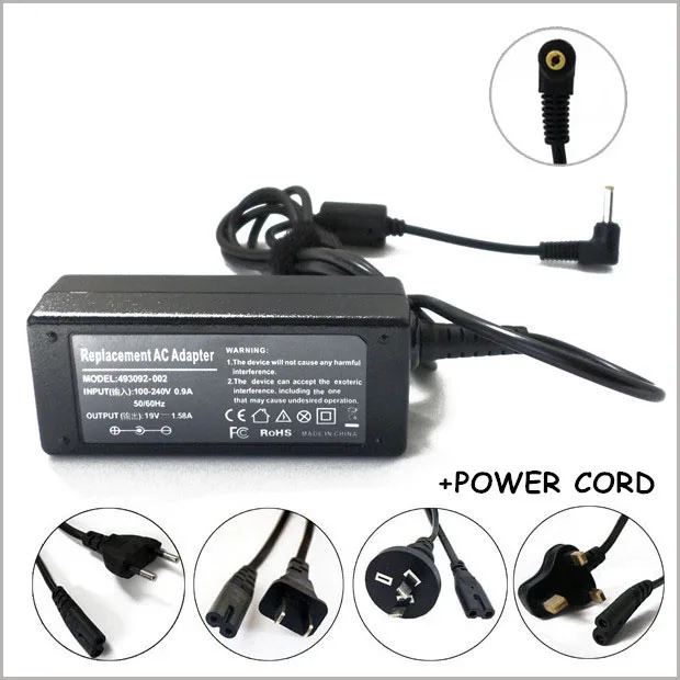 

Зарядное устройство для ноутбука HP Mini 110-1115nr 110-1116NR 110-1125NR 110-3135DX 110-3735DX, 19 в