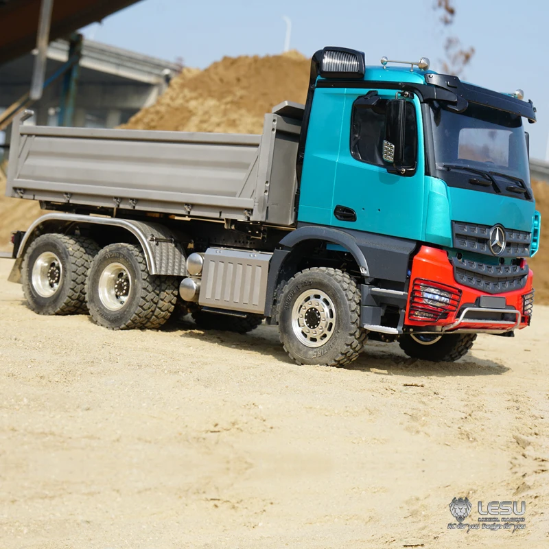 

1/14 hydraulic three-way dump truck Benz3348 full drive 6X6 high torque mud head does not contain CAB Tamiya RC LESU truck model