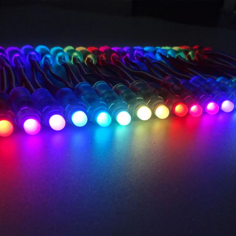 Лот 1000 шт. светодио дный модуль освещения DC12V 12 мм матовый цифровой RGB светодио дный Пиксели огни WS2811 адресуемых Цвет