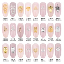 Mns571 для ногтей золотой 3d украшения для ногтей для маникюра 20 шт