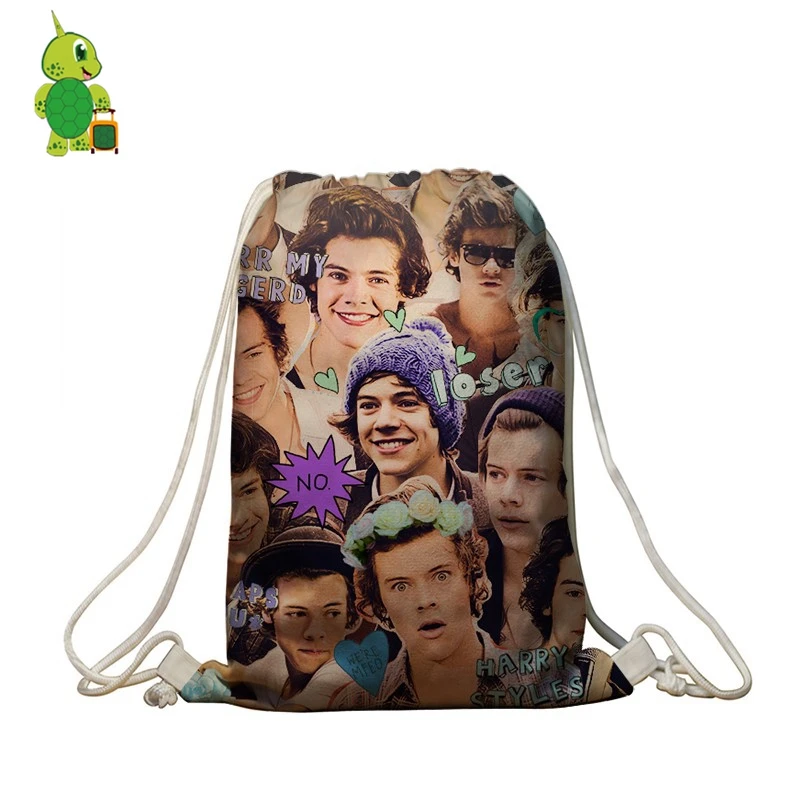 

Rock Star Harry Styles Overlay Printed Backpack Students Boys Girls School Bags Women Men Softback Travel Shoulder Bags