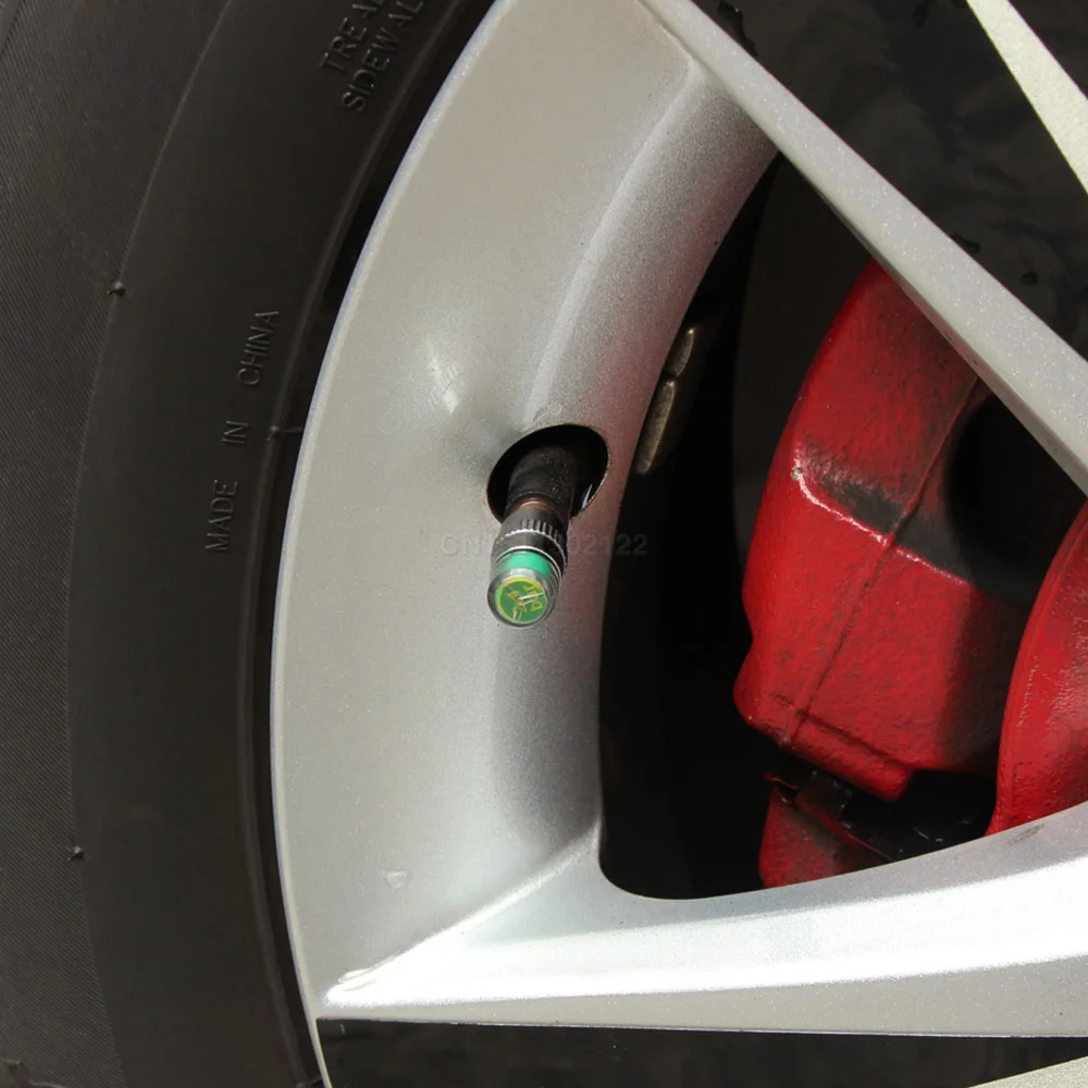 

4pcs Car Auto Tire Air Pressure Valve Stem Caps Sensor Indicator Alert For Volvo S40 S60 S70 S80 S90 V40 V60 V90 XC60 XC70 XC90