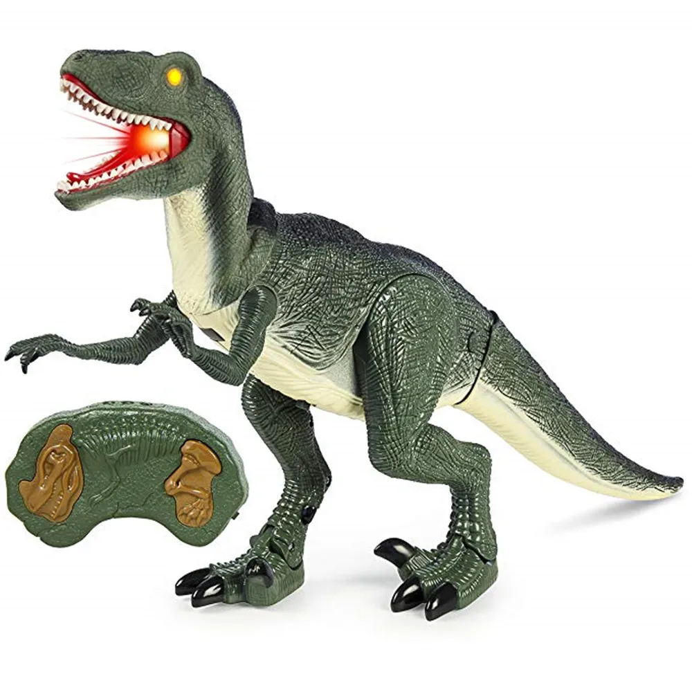 Пульт дистанционного управления ходячий динозавр игрушка для детей модель глаза светильник звук фигурка электрическая игрушка RC животное домашнее животное Рождественский подарок