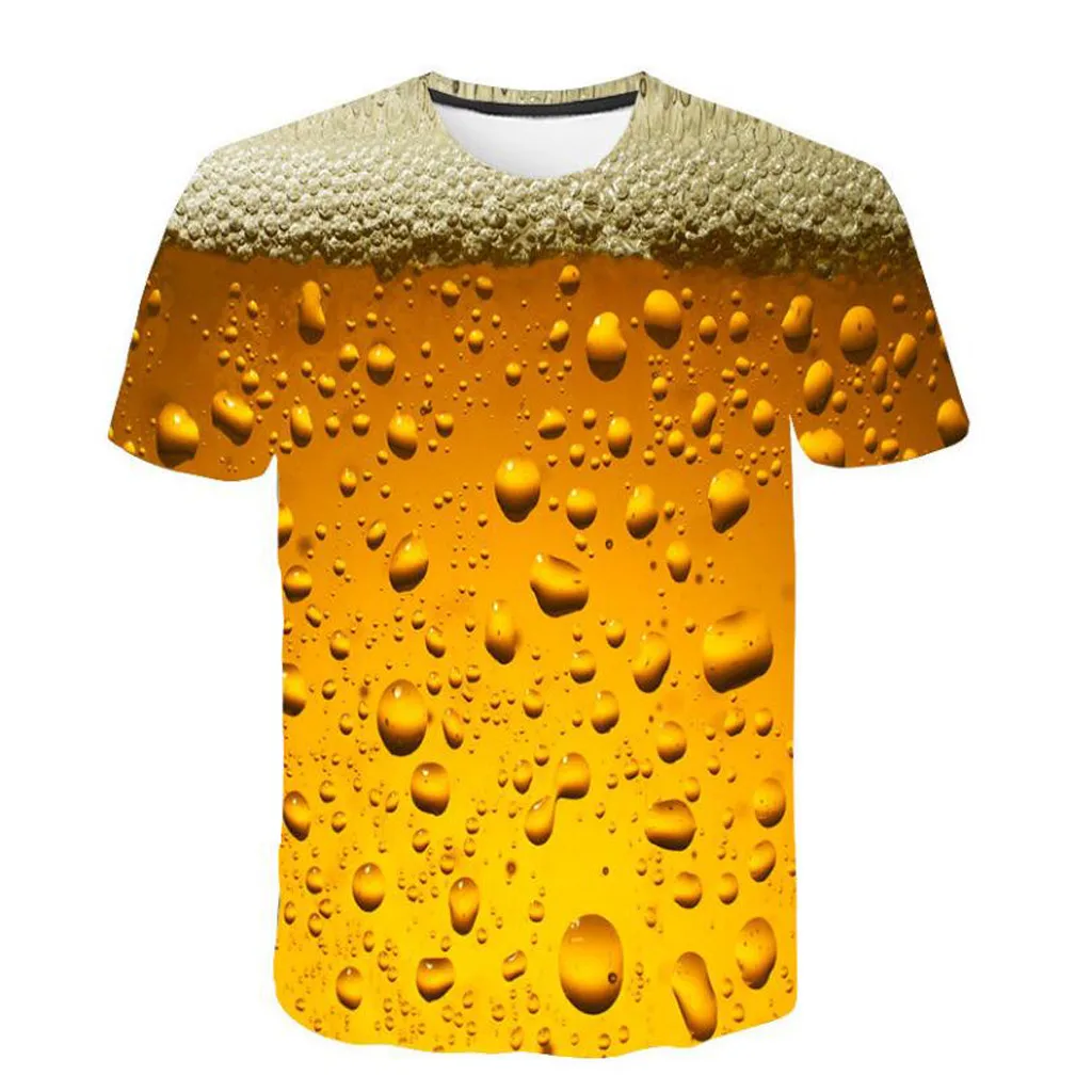 

2019 Beer Print Men T Shirt It's Time Letter Women Men Funny Novelty T-shirt Short Sleeve Tops Unisex Outfit Clothing camiseta