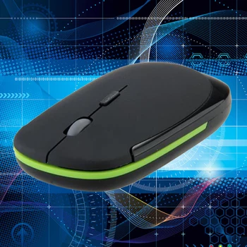 

Etmakit 1Pc 2.4GHz USB Receiver Slim Mini Wireless Optical Mouse Mice for Computer PCUltra-thin Mouse For Laptop Computer