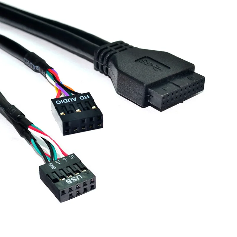 Высокая Скорость 9in 2 Порты USB 2,0 хаб USB2.0 спереди Панель + HD аудио разъем оптический привод для настольных ПК 3,5 дюйма ячейка для дискет