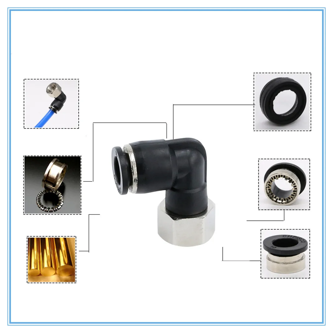 Внутренняя резьба m5' 1/8 '' 1/4'' 3/8 1/2''|push air|quick couplingquick coupling fittings |