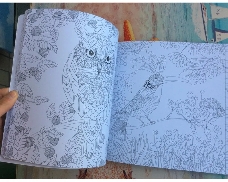 48 страниц Зачарованный лес взрослых книжки-раскраски для детей снять стресс граффити живопись книга Libros Para colorear Adultos