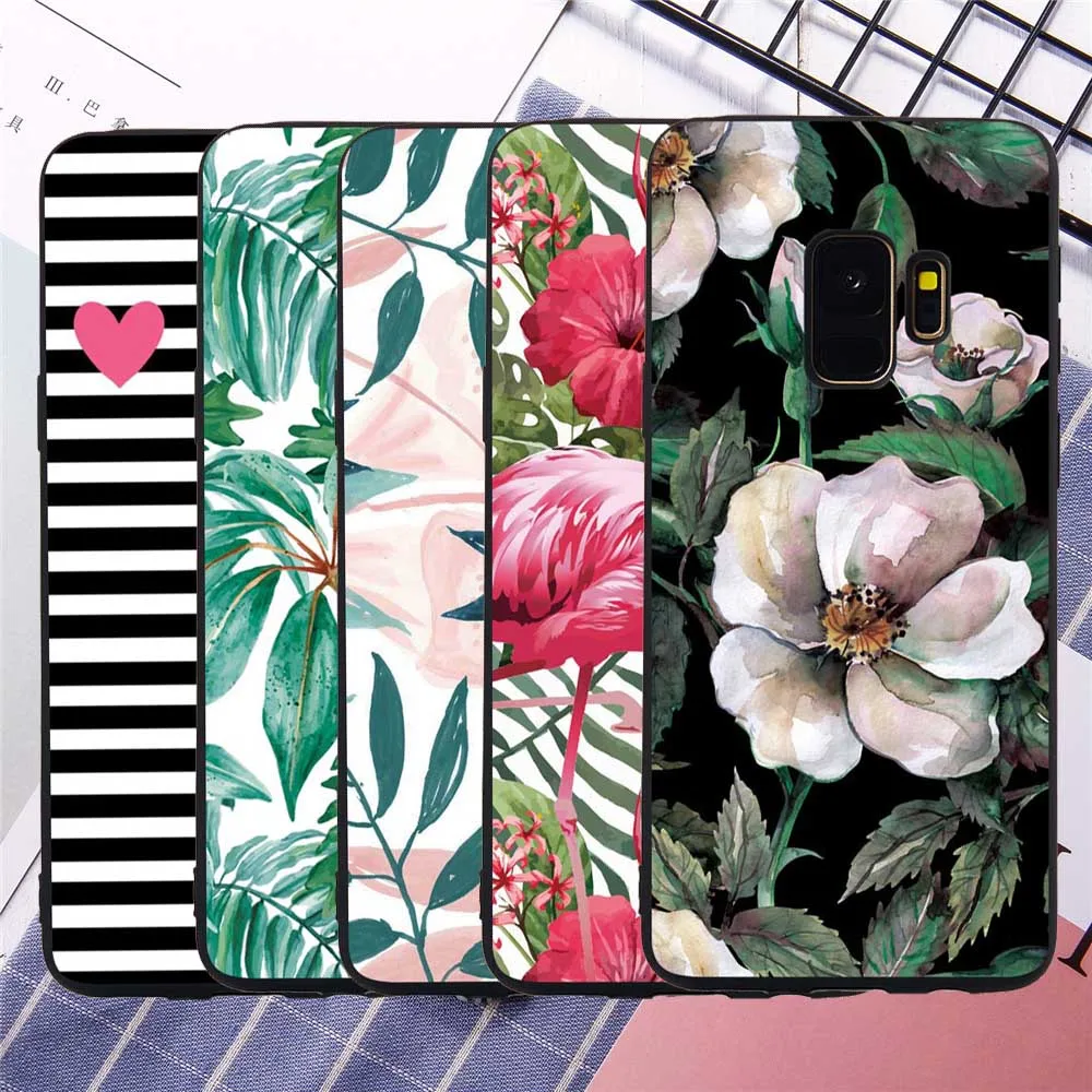 

Filecase Funds Cover For Samsung S8 S9 Plus S6 S7 Edge Note 9 8 Flower Flamingo Cat Fish Marble Stars Soft Silicone Cases Skins