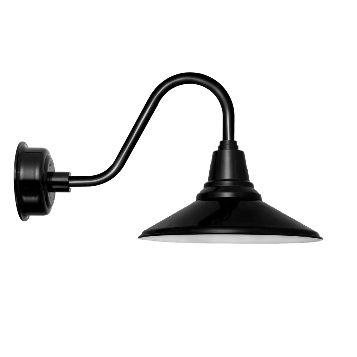 12 Rustic Calla LED Barn Light in Black