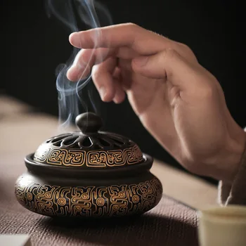 

Ceramic incense burner sandalwood Incense burner Indoor home Creative decoration Nurturing health antique Handmade