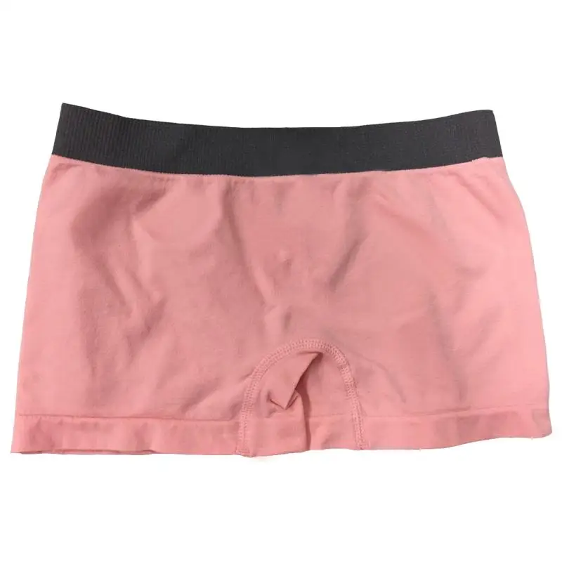 Женские трусики с серебряными краями, хлопковые дышащие шорты-боксеры, женские хипстерские короткие штаны - Цвет: Pink