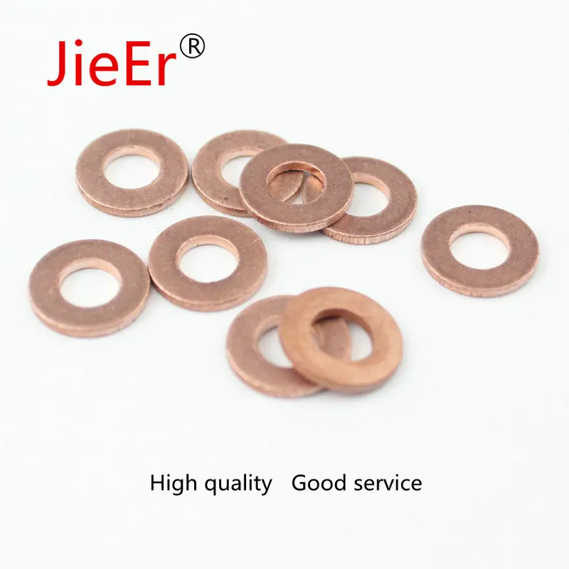 

100 pcs/lot F00VC17503(7mm*15***1.5mm) COPPER washer F 00V C17 503 Auto Injector Spare Parts Copper Shim