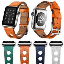 Новейший ремешок для часов из натуральной кожи Herm для Apple Watch Series 3 2 1 Аксессуары для iwatch Band для Apple Series 4 40 мм 44 мм