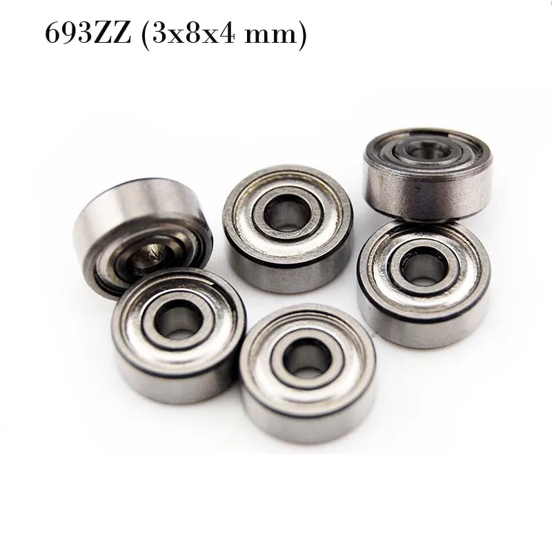 

(10 PCS) 693ZZ (3x8x4 mm) Metal Shielded Ball Bearing Bearings 693z