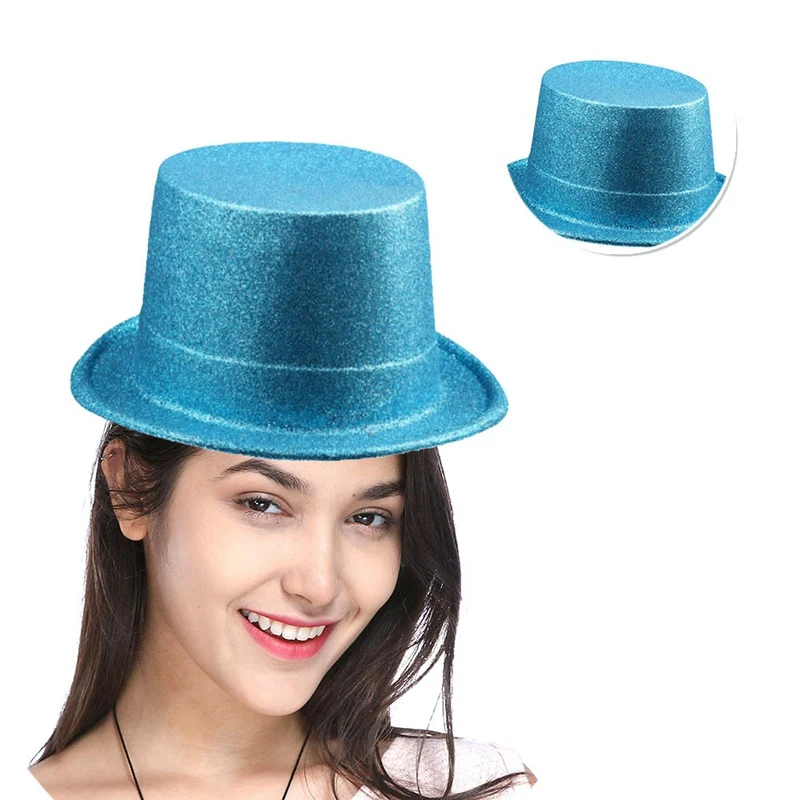 Новая мода реквизит для выступлений танцевальные джазовые принадлежности вечерние шляпы золотой порошок высокая шляпа подарки на Хэллоуин