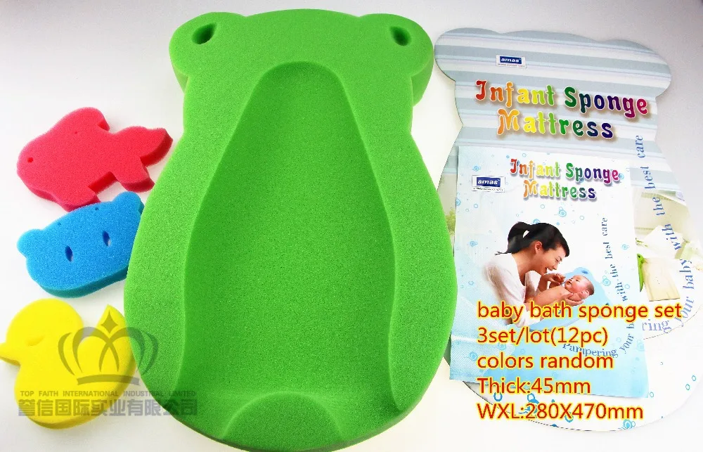 TOP FAITH! cute bath sponge set lovely animal cartoon styles soft and safe keep your body comfortable 3set/lot(12PC). gift | Дом и сад