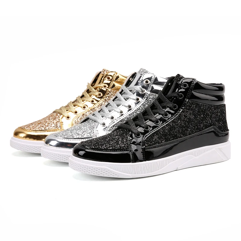 

Masorini 2018 Autumn Spring Designer Men Flats Gold Silver Sequins Shiny Designer Shoes for Men Bling Shoes Men WW-715