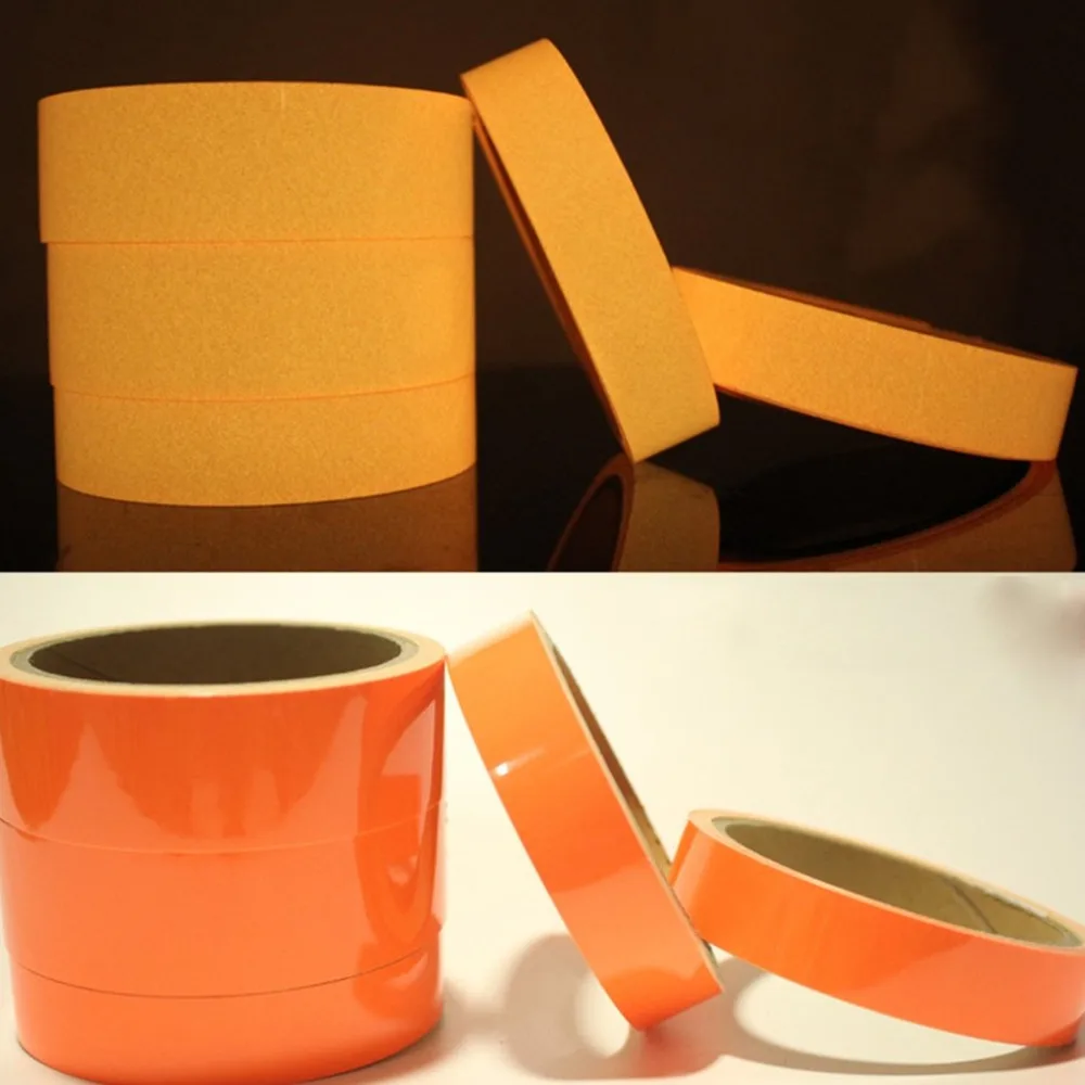 

Orange Glow Tape Safety Sticker Luminous Tape Fluorescent Self-adhesive Sticker Stage Decoration Noctilucent Glowing Tape