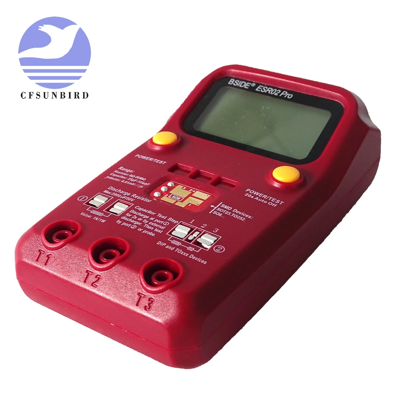 ESR02 PRO Цифровой транзистор SMD компоненты тестер Диод Триод Емкость индуктивность