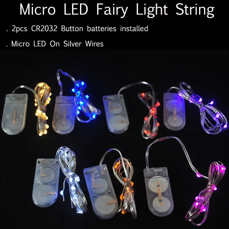 Us 159 0 100pcs Lot Cr2032 Cell Battery Operted Micro Mini Led Fairy String Lights 1m With 10led For Wedding Party Home Decoration In Us 159 0 100pcs Lot Cr2032 Cell Battery Operted Micro Mini Led Fairy String Lights 1m With 10led For Wedding Party Home Decoration In