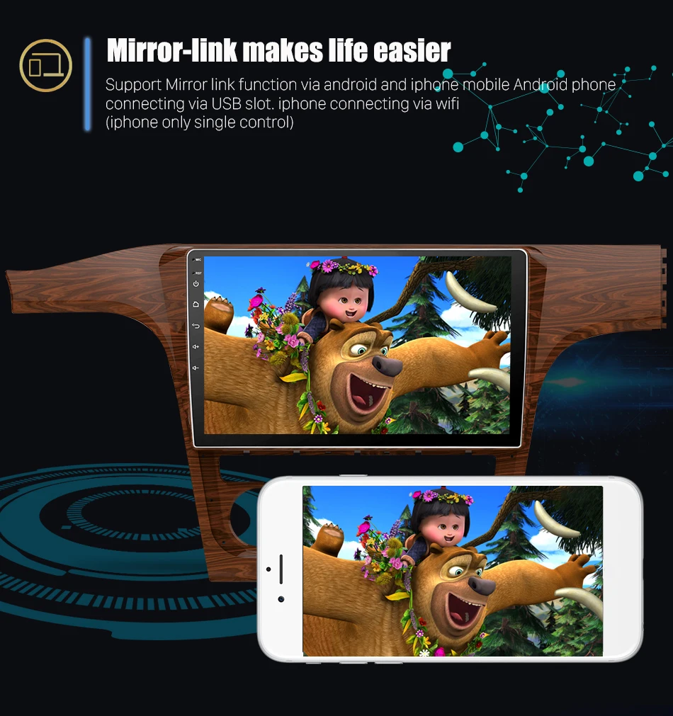 Clearance Eunavi Android 8.1 Octa-core 10.1 inch Car Radio HeadUnit GPS Navi Player for  VW Volkswagen Touran 2016 With SWC WIFI 2G+32G 13