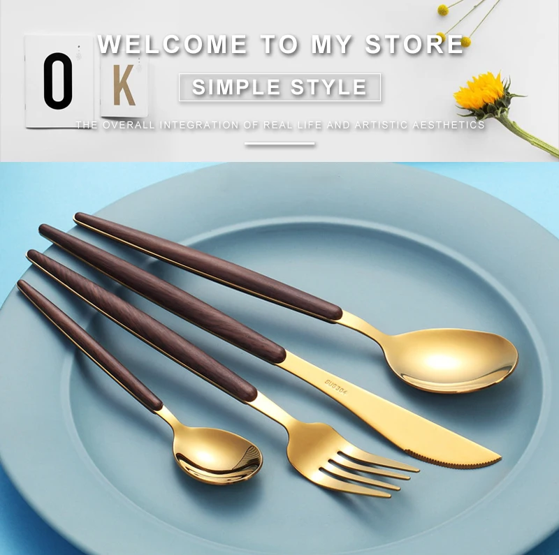 rose gold kitchen talher dourado (1)
