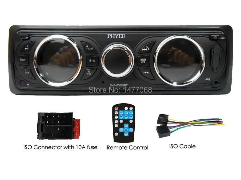 1 Din съемный Автомагнитола RDS Bluetooth стерео аудио A2DP Handsfree AM FM USB SD AUX головное устройство ISO PHYEE SX-MP3382BT