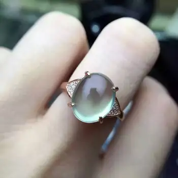 

Fidelity Natural 10*12mm prehnite Rings s925 sterling silver fresh fashion fine Jewelry for women party Natural green gemstone