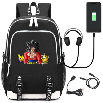 

Dragon Ball Z Goku USB Charging Backpack Super Saiyan teenagersCartoon School Bags BookBag Men Laptop Shoulders Bag Travel Bags