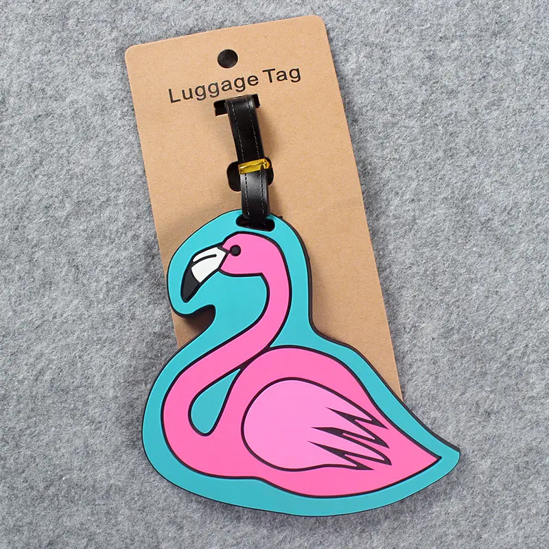 Travel Accessories Cartoon Flamingo Luggage Tags Silica Gel Name Suitcase ID Address Holder Baggage Boarding Portable Label Travel Accessories Cartoon Flamingo Luggage Tags Silica Gel Name Suitcase ID Address Holder Baggage Boarding Portable Label