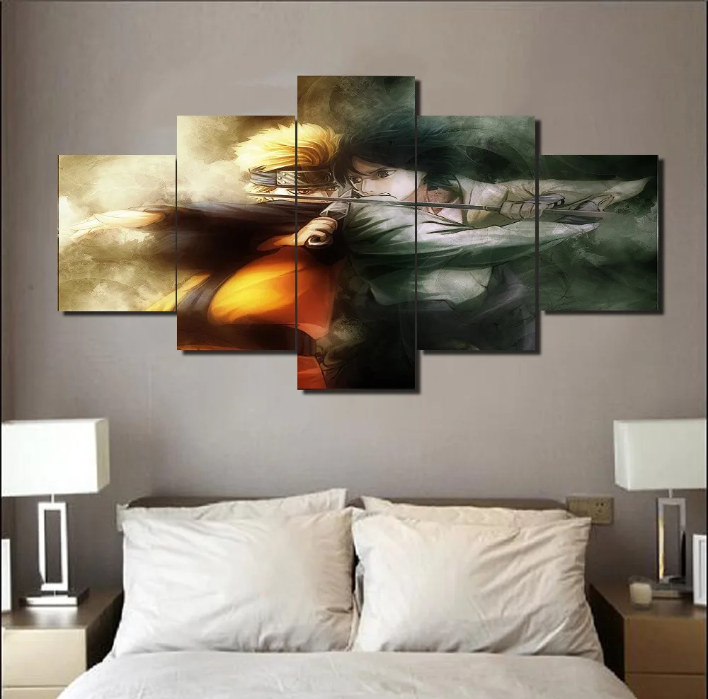 

Frame HD Printed 5 Piece Modern Decorative Naruto Anime Paintings on Canvas Wall Art for Home Decorations Wall Decor Artwork