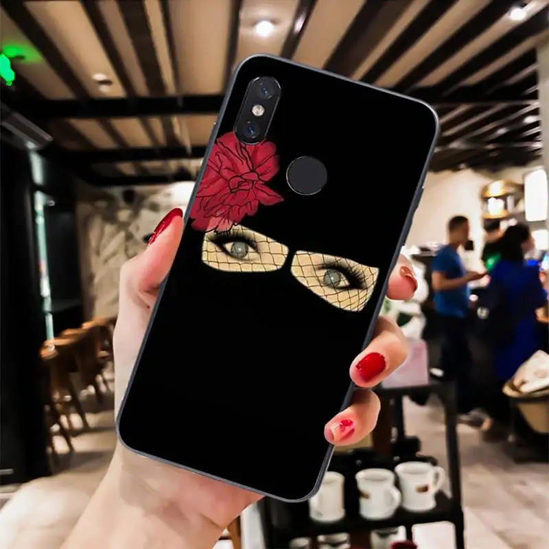 Oriental Woman In Hijab Face Muslim Islamic Gril Eyes Phone Case