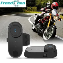 FREEDCONN TCOM-02 Casco Del Motociclo Del Interphone Kit di Comunicazione del Casco Auricolare Bluetooth per la Piena Viso Casco