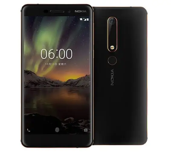 Разблокированный Nokia 6,1() 5,5 дюймовый экран 3 ГБ ОЗУ 32 Гб ПЗУ Snapdragon 630 16,0 Мп отпечаток пальца