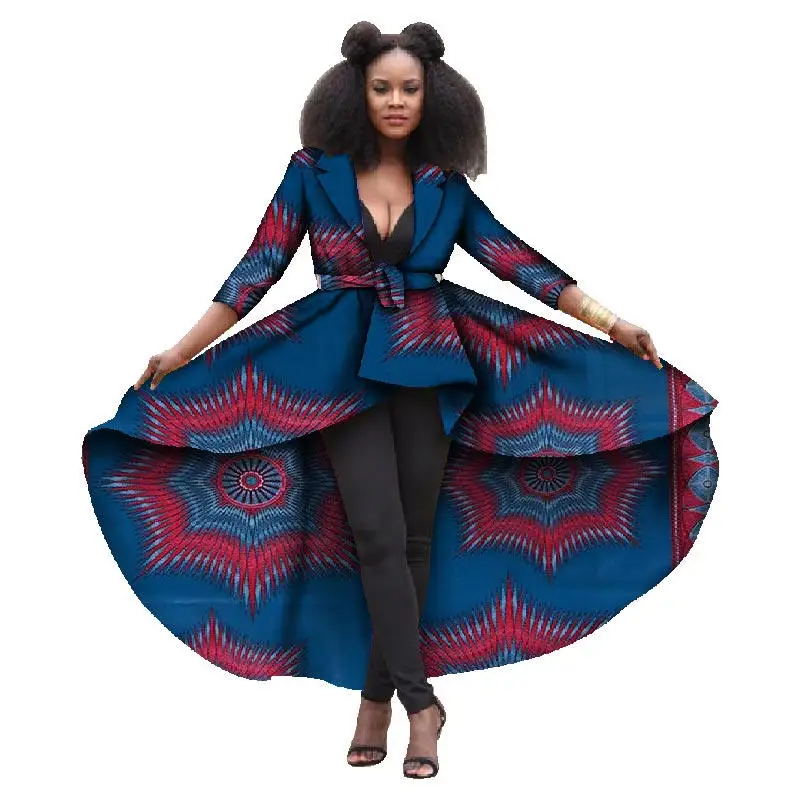 African Dresses For Women 2019 New V Neck Batik Plus Size