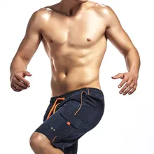 Новые пляжные шорты мужские плавки быстросохнущая купальные костюмы с подкладкой плавательные шорты для серфинга летние резинка на талии Мужской Спорт трусы