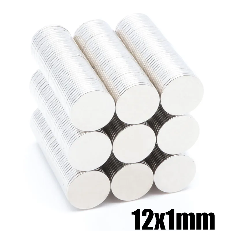 

200pcs 12x1 mm N35 Strong Neodymium Magnet 12x1 mm Round Rare Earth Permanet Magnets 12*1 mm Packaging Magnet Fridge Magnet