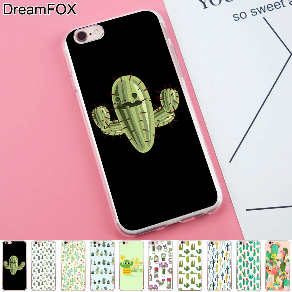 DREAMFOX K038 кактус роскошный мягкий ТПУ силиконовый чехол для Apple iPhone 11 Pro X XR XS Max 8 7 6 6S
