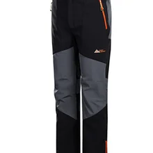 Зимние спортивные мужские водонепроницаемые ветрозащитные дышащие мягкие брюки оболочки теплые брюки катание на горных лыжах походные брюки