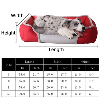 

Autumn/Winter Pet Dog Bed For Large Dogs Washable Puppy Pet Cat Beds Mats Waterproof Dog House Kennel Warm Soft Dog Baskets Nest