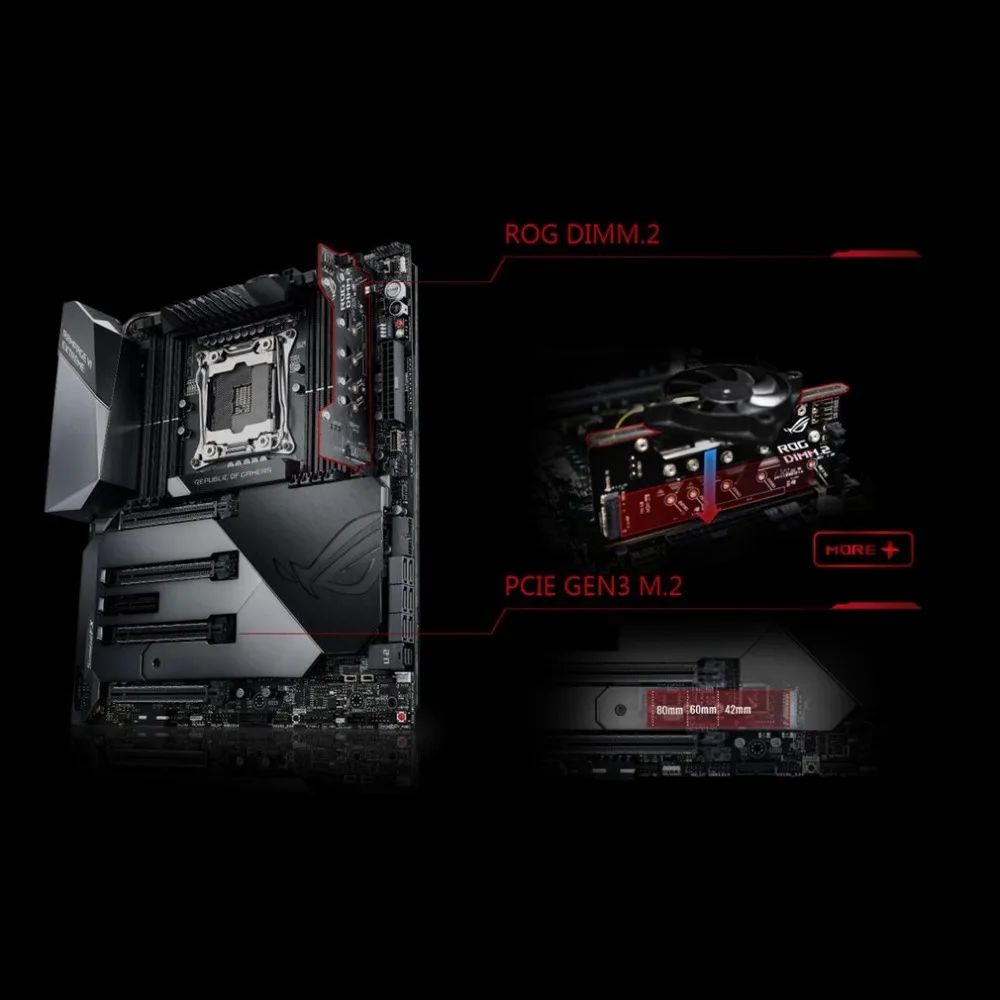 ASUS ROG RAMPAGE VI EXTREME Омега R6EO X299 материнская плата Поддержка LGA2066 DDR4 двойной M.2 карты расширения для рабочего стола материнской платы