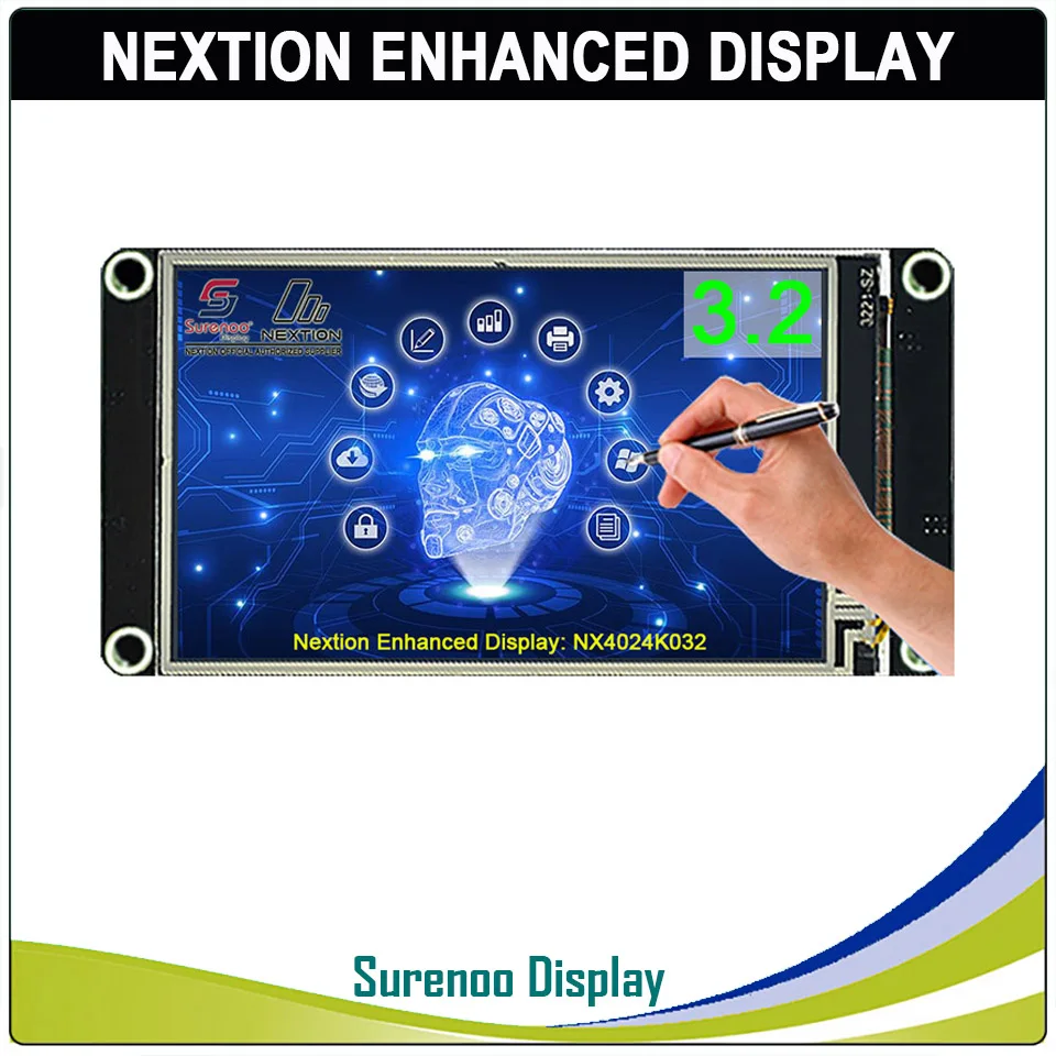 3 2 &quotNX4024K032 Nextion Улучшенный HMI USART UART серийный резистивный сенсорный TFT ЖК модуль