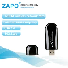 ZAPO Группа Мини 1200Mbps беспроводной AC Lan Usb 3.0 5G WIFI адаптер Hotspot Внутренняя антенна Сетевая карта для Windows Linux Android