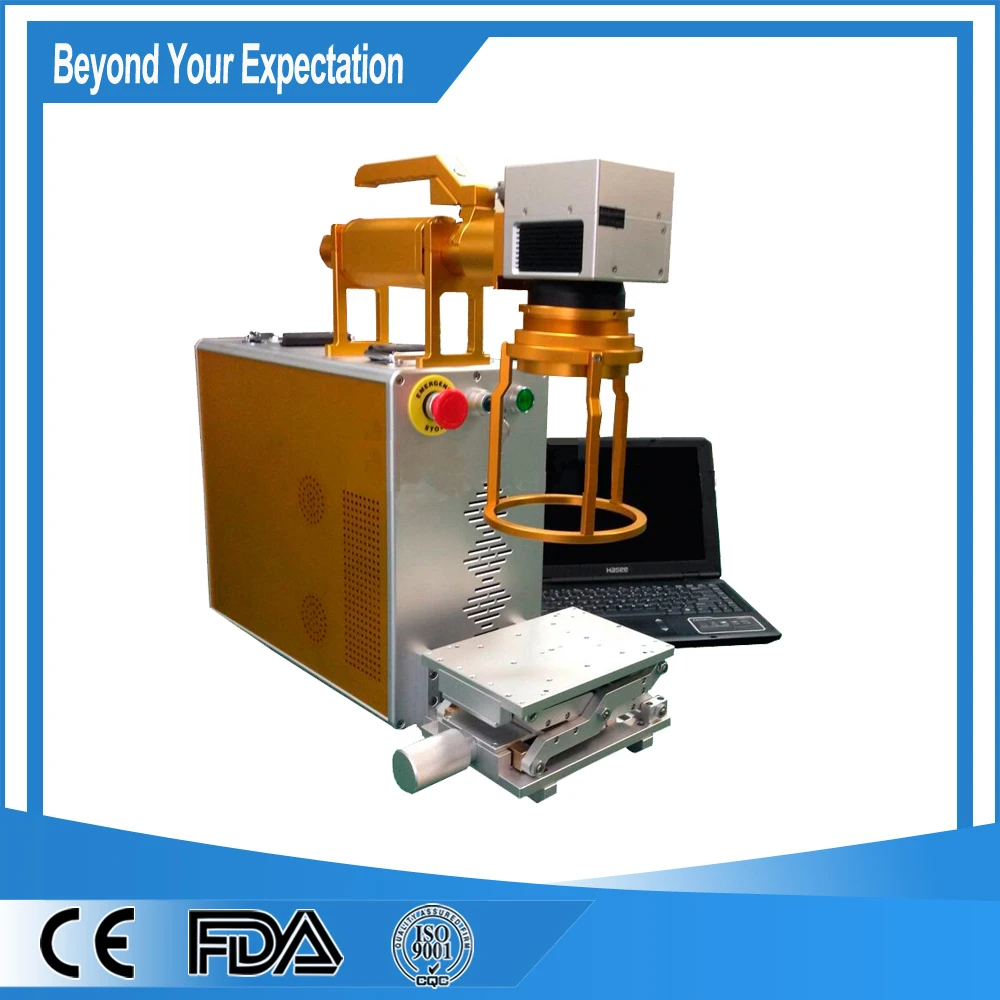 Portable 20w Raycus laser source Metal Fiber Laser Etcher Machine for Carbon Fiberin Wood